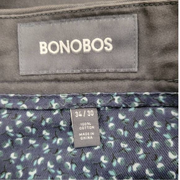 Bonobos Straight Leg Chinos Men’s 34x30 Grey Dress Pants Tailored Casual - Picture 8 of 8